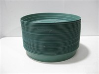 Thirty Three 12" Green Saucers