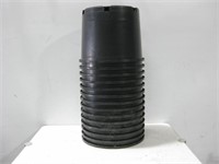 Fourteen 11.75"  Large Black Plastic Potters