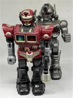 (M) 2 Robot Toy Figures 15” tall