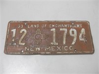 Vtg 1953 New Mexico Licence Plate