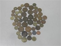 Fifty Vtg Foreign Coins