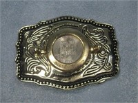 USA Belt Buckle W/ New Mexico Coin
