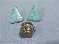 Sterling Silver Tested Earrings & Trinket Hallmark