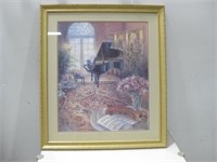 35"x 38" Framed Piano Print