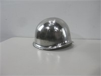 US Military Chrome Helmet W/Liner See Info