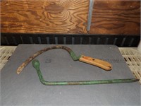 Vintage Wood Handled Scythe & Tire Tool