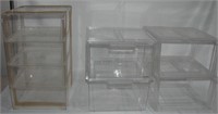 Large lot of Acrylic Stackable Drawer Organizer