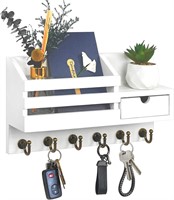 $20  Key and Mail Holder  Wall Mount  6 Hooks