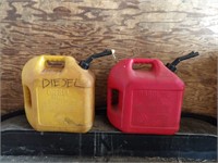 5 Gallon Gas & 5 Gallon Diesel Plastic Containers