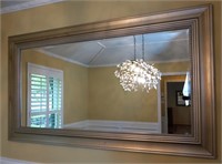 LARGE SILVER WALL MIRROR