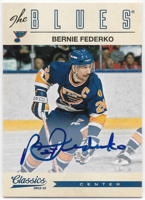 Bernie Federko Classics Signatures Autograph card