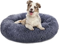 $36  30 Grey Calming Donut Dog & Cat Bed