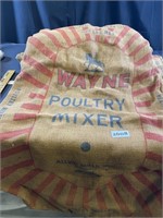 4 Poultry Feed Burlap Bags