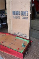 Wooden 6 Man Munro Hockey Game & Original Box