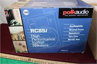 Polk Audio -RC85i In Wall Speakers / New