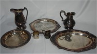 Vintage 7 Piece Silver Plated Trays & more
