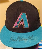 Authentic AZ Diamond Buck Showalter signed Hat
