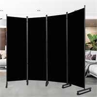 $67  Portable 88' 4 Panel Room Divider  Black