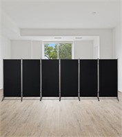 $119  6 Panels Room Divider  6 FT Tall Weave  Blac