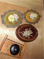 FLORAL PLAQUES AND BAR BELL