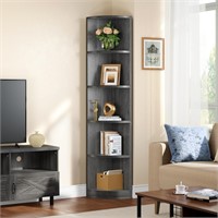 $76  YITAHOME 70.8 Corner Shelf  5-Tier  Gray