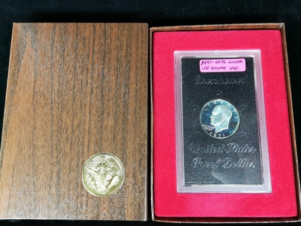 1971 Ike Proof Dollar in Special Box & Case