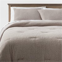 Full/Queen Chenille Comforter and Sham Set Gray$59