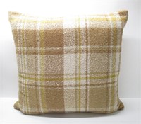Oversized Boucle Plaid Square Throw Pillow $30