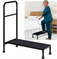 $140  Adjustable Height Bed Step Stool with Handle