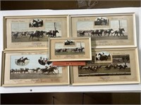 Correct 1960/61 - 5 Framed pictures 650 x 350,