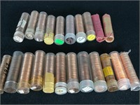 (22) Rolls Uncirculated Pennies from 1956-2004