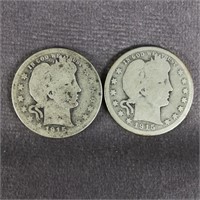 1915 D Barber Quarter (2 Coins)