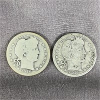 1916 D Barber Quarter (2 Coins)