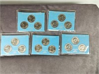 (5) Susan B Anthony Dollars 1st Year All Mint Sets