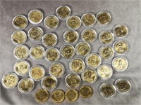 (39) US Mint Presidential $1 Coin Proofs