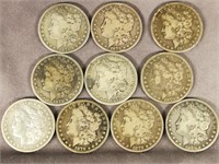 (10) 1879 S Morgan Dollars