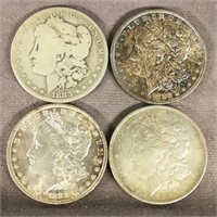(4) 1883 O Morgan Dollars