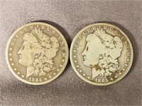(2) 1885 Morgan Dollars