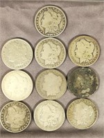 (10) 1887 O Morgan Dollar