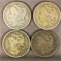 (4) 1888 O Morgan Dollar