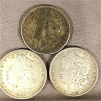 (3) 1889 Morgan Dollar