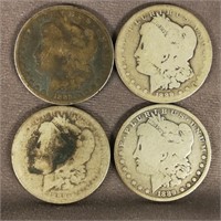 (4) 1889 O Morgan Dollar