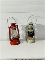pair of vintage barn lanterns