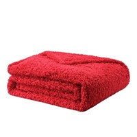 R2073   Red Polyester Bed Blanket, Full/Queen