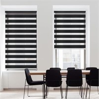 A3114 Window Blind Zebra, 33.5" x 59", Black