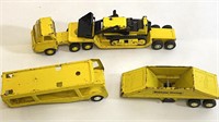 Vtg. Tiny Tonka Tractor Lowboy & Dozer, Bottom