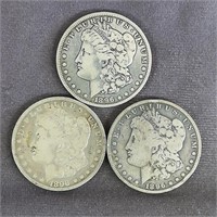 (3) 1896 O Morgan Dollar