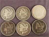 (6) 1900 O Morgan Dollar