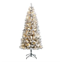 W4011  6.5 ft Color-Changing LED Pine Artificia