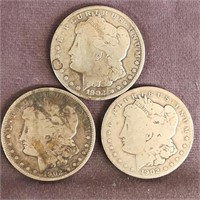 (3) 1902 O Morgan Dollar